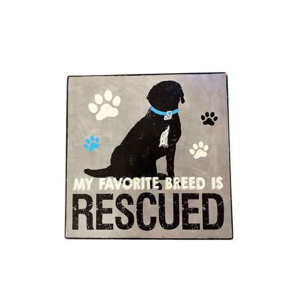 Home Accents “My Favorite Breed is Rescued” Hanging Wall Decor Used - Picture 6 of 10